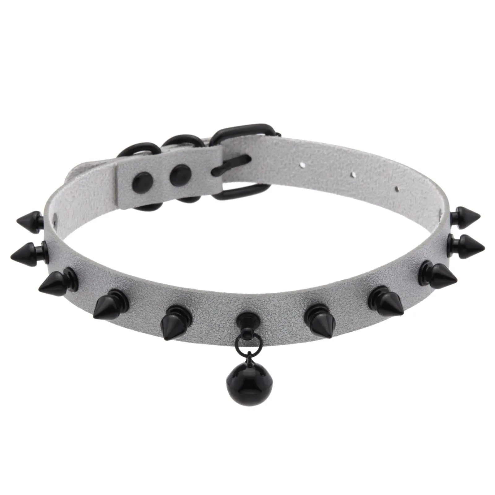 Punk Spiked Bell Choker