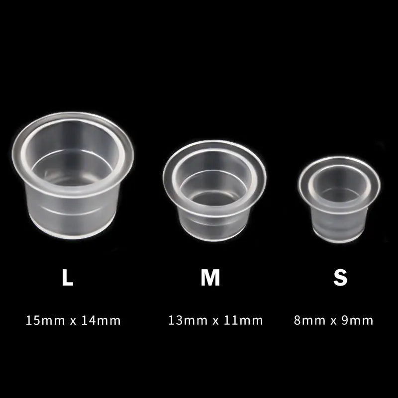 100pc S/M/L Plastic Disposable Microblading Tattoo Ink Cups Permanent