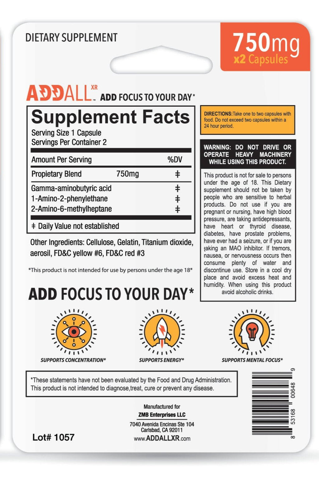 ADDALL XR Travel Pack – 2 Capsules