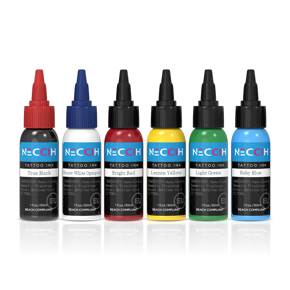 6-Color 1oz Tattoo Ink Set