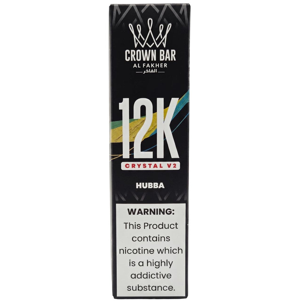 Al Fakher Crown Bar Crystal V2 12K — Hubba — supplier packaging reference for internal review