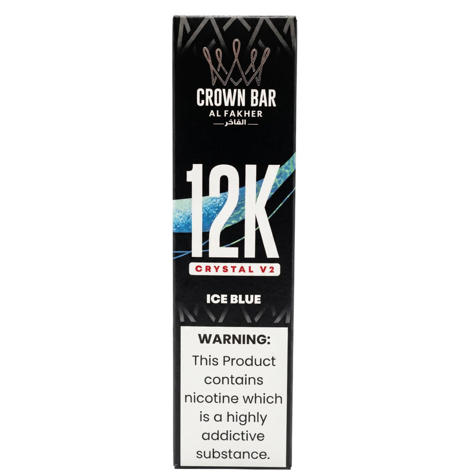 Al Fakher Crown Bar Crystal V2 12K — Ice Blue — supplier packaging reference for internal review