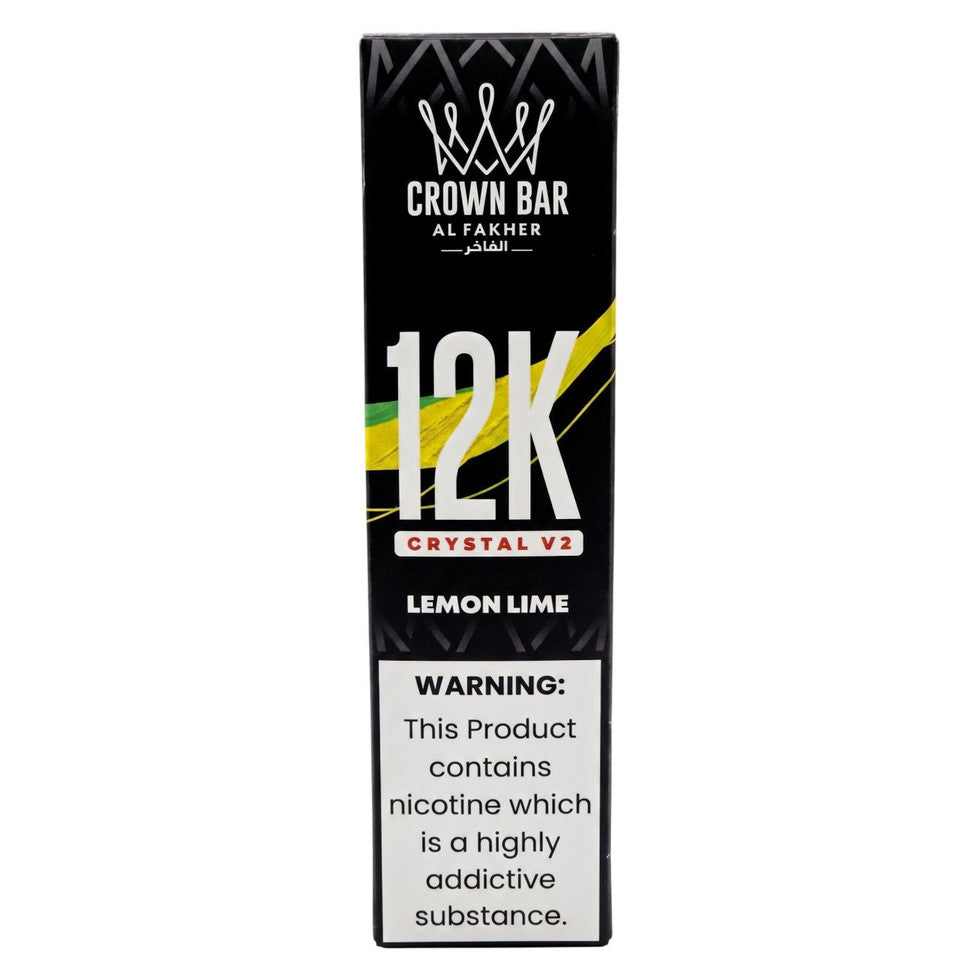 Al Fakher Crown Bar Crystal V2 12K — Lemon Lime — supplier packaging reference for internal review