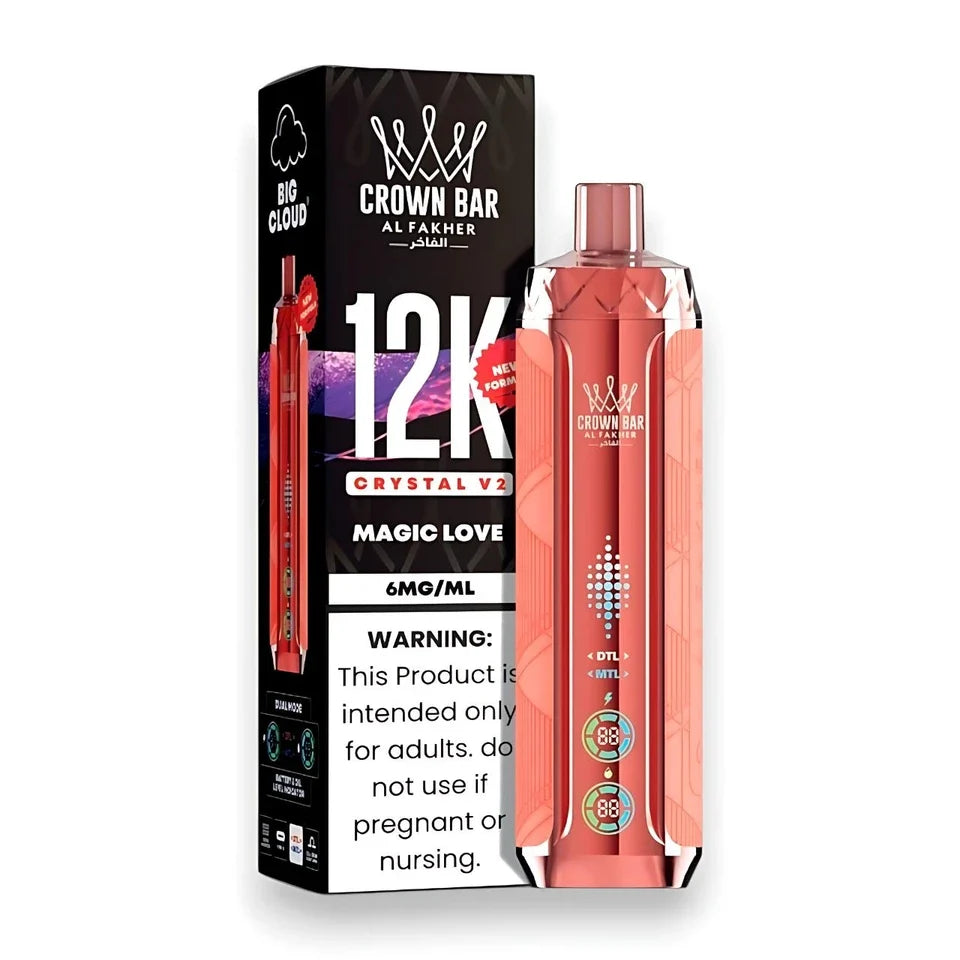 Al Fakher Crown Bar Crystal V2 12K — Magic Love — supplier packaging reference for internal review