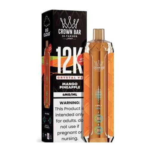 Al Fakher Crown Bar Crystal V2 12K — Mango Pineapple — supplier packaging reference for internal review