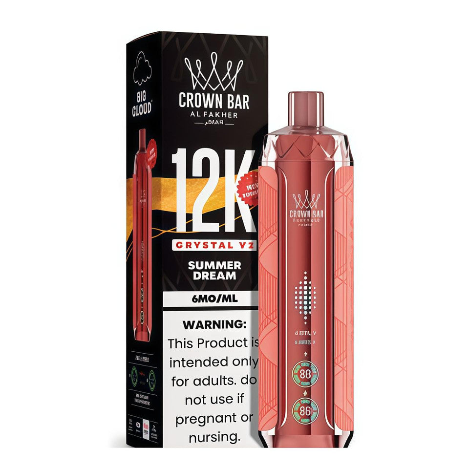 Al Fakher Crown Bar Crystal V2 12K — Summer Dream — supplier packaging reference for internal review