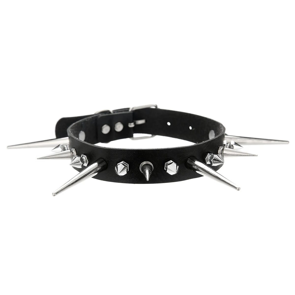 Punk Long Spike Studded Choker