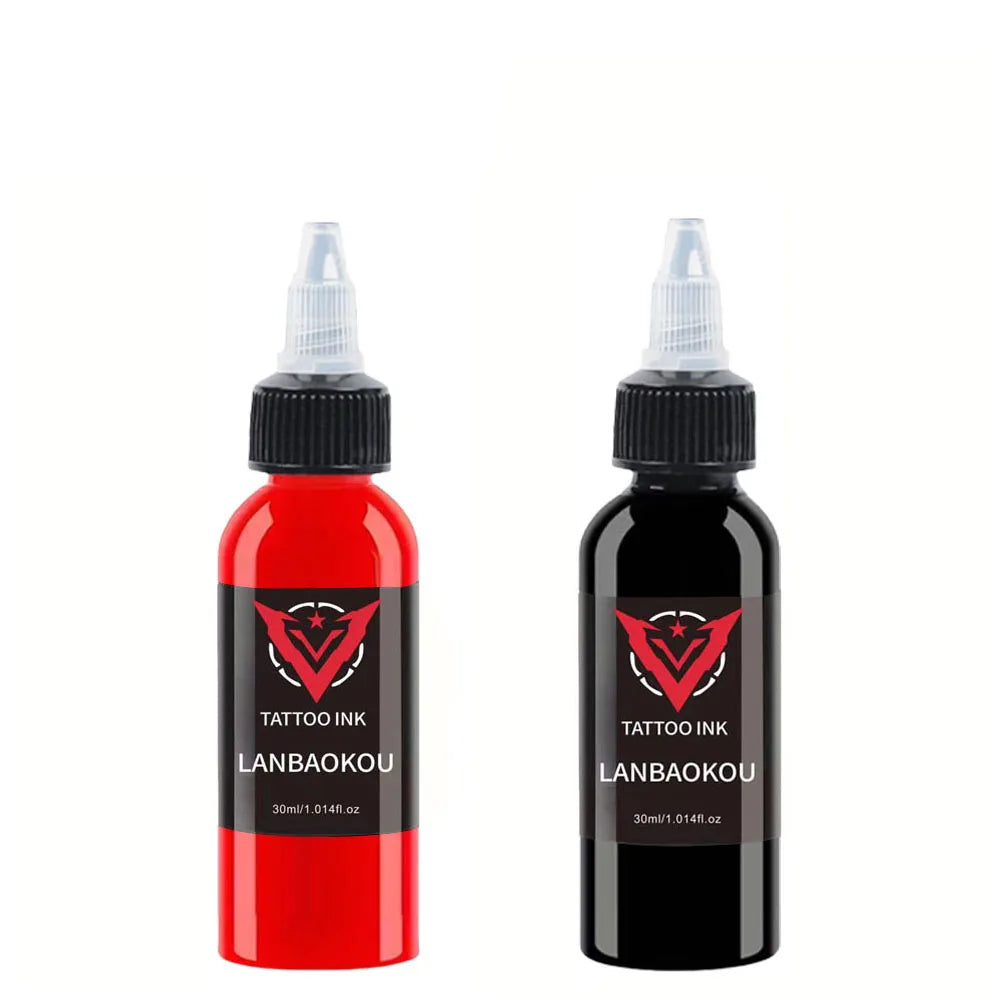 2-Pack 30ml Red & Black Tattoo Ink