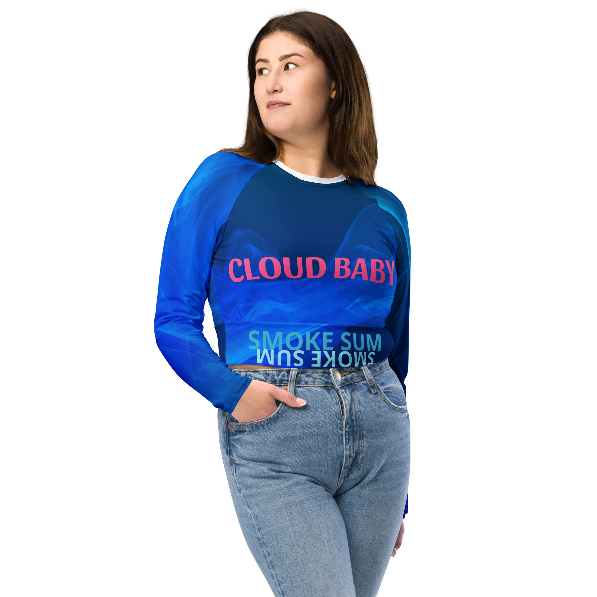Cloud Baby Long-Sleeve Crop Top