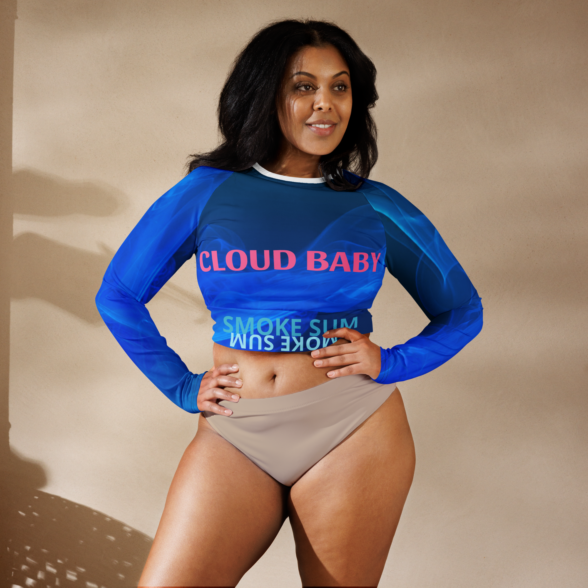 Cloud Baby Long-Sleeve Crop Top