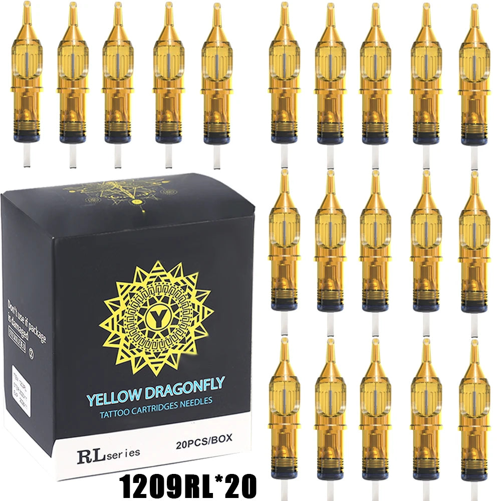 20PCS YILONG Cartridge Tattoo Needles RL Tattoo Needles Permanent Make-Up Tattoo Tool for Cartridge Tattoo Machine Pen