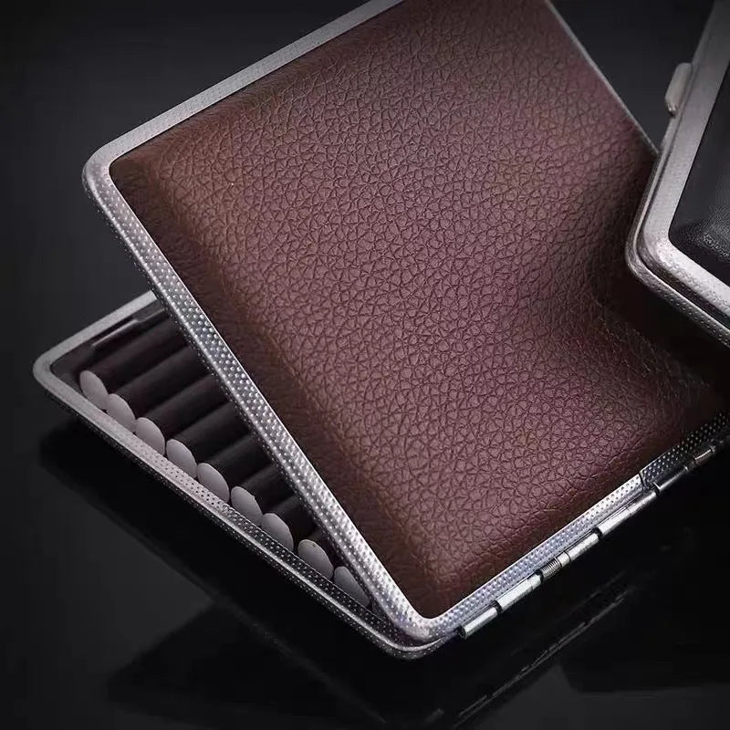 Metal Cigarette Case 20pcs Leather