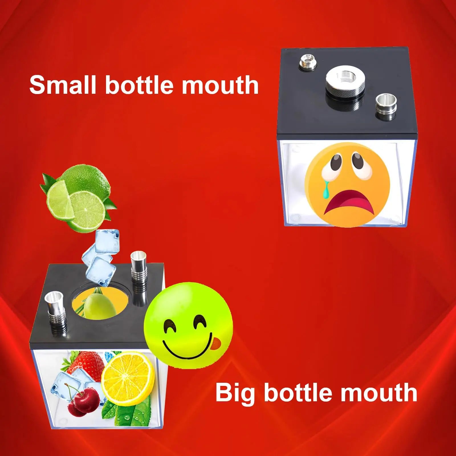 Complete Good Acrylic Hookah Cube Hookah 2 Hose Car Hookah Set Square Portable Mini  Set with All Qicha Accessories