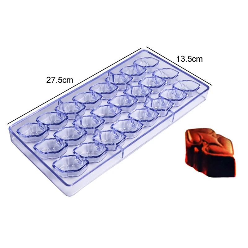1PC Chocolate Mold for Festival Valentine Day Household Kitchen DIY Baking Tool Plastic Homemade Candies Rose Heart-shaped TMZ