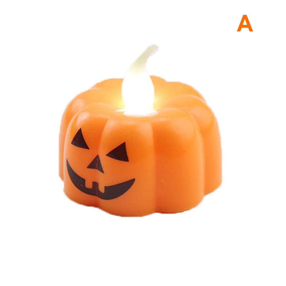 Desktop LED Candle Luminous Pumpkin Shaped Lantern 2025 Halloween Party DIY Decoration Light Trick Or Treat Festival Party Props