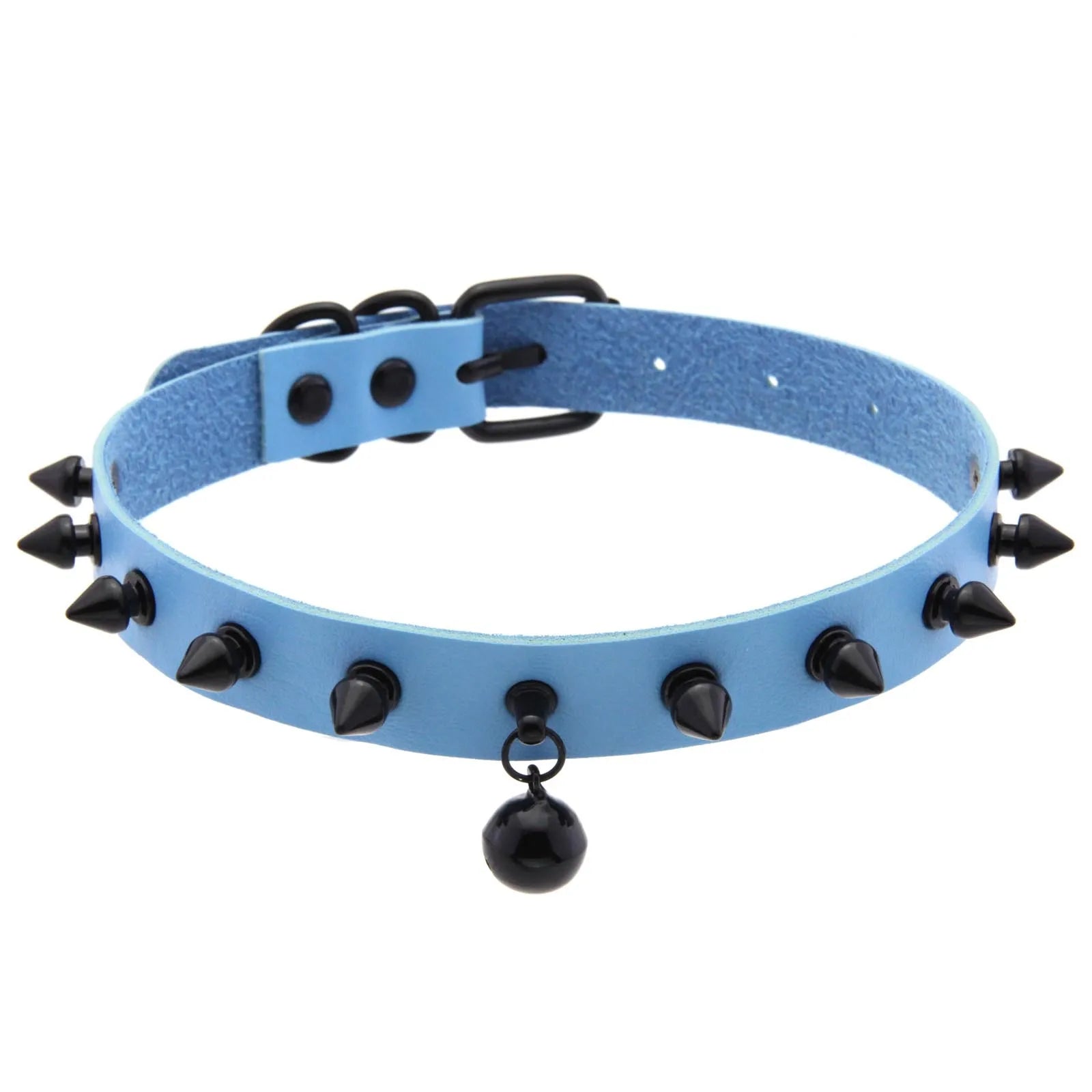Punk Spiked Bell Choker