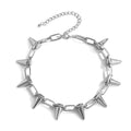 Punk Spike Chain Choker Necklace