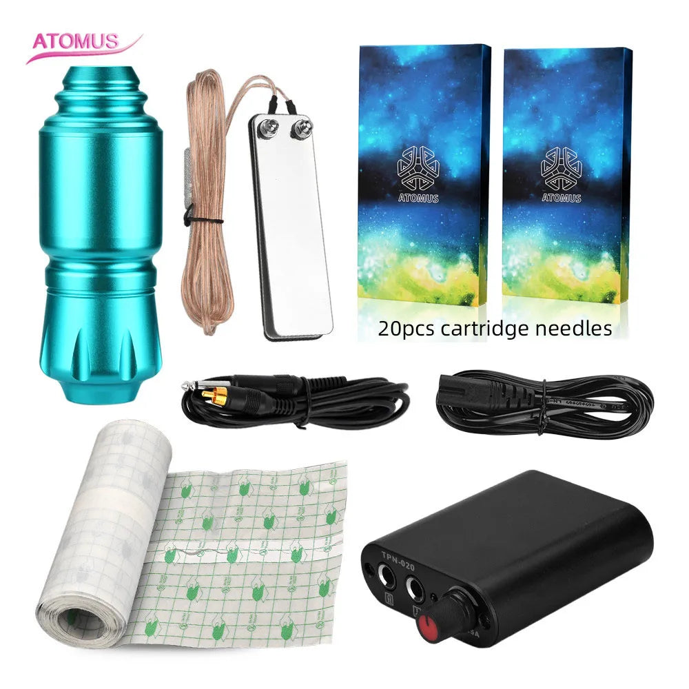 Complete Rotary Tattoo Machine Pen Kit Professional Permanent Makeup 3RL 5RL M1 Cartridge Needle Tattoo Power Supply Body Art