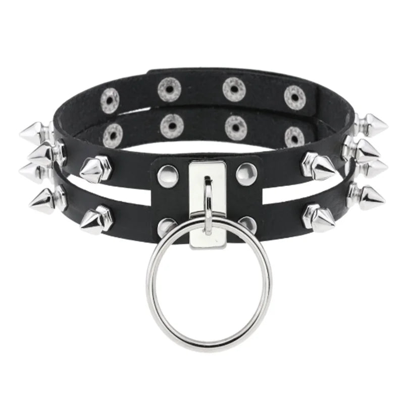 Punk Chain Heart Choker Collar