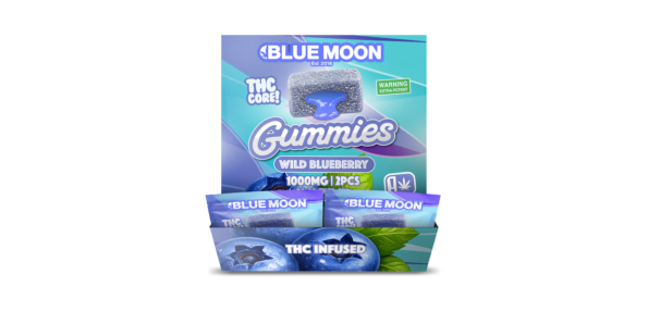 THC Infused Wild Blueberry 1000mg 40 PACKS