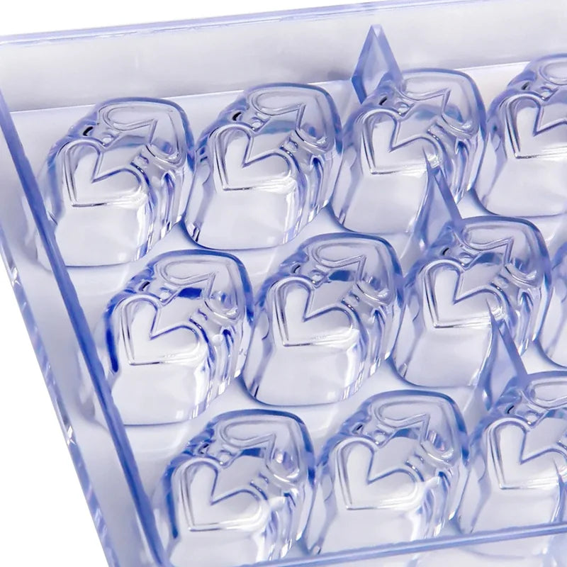 1PC Chocolate Mold for Festival Valentine Day Household Kitchen DIY Baking Tool Plastic Homemade Candies Rose Heart-shaped TMZ