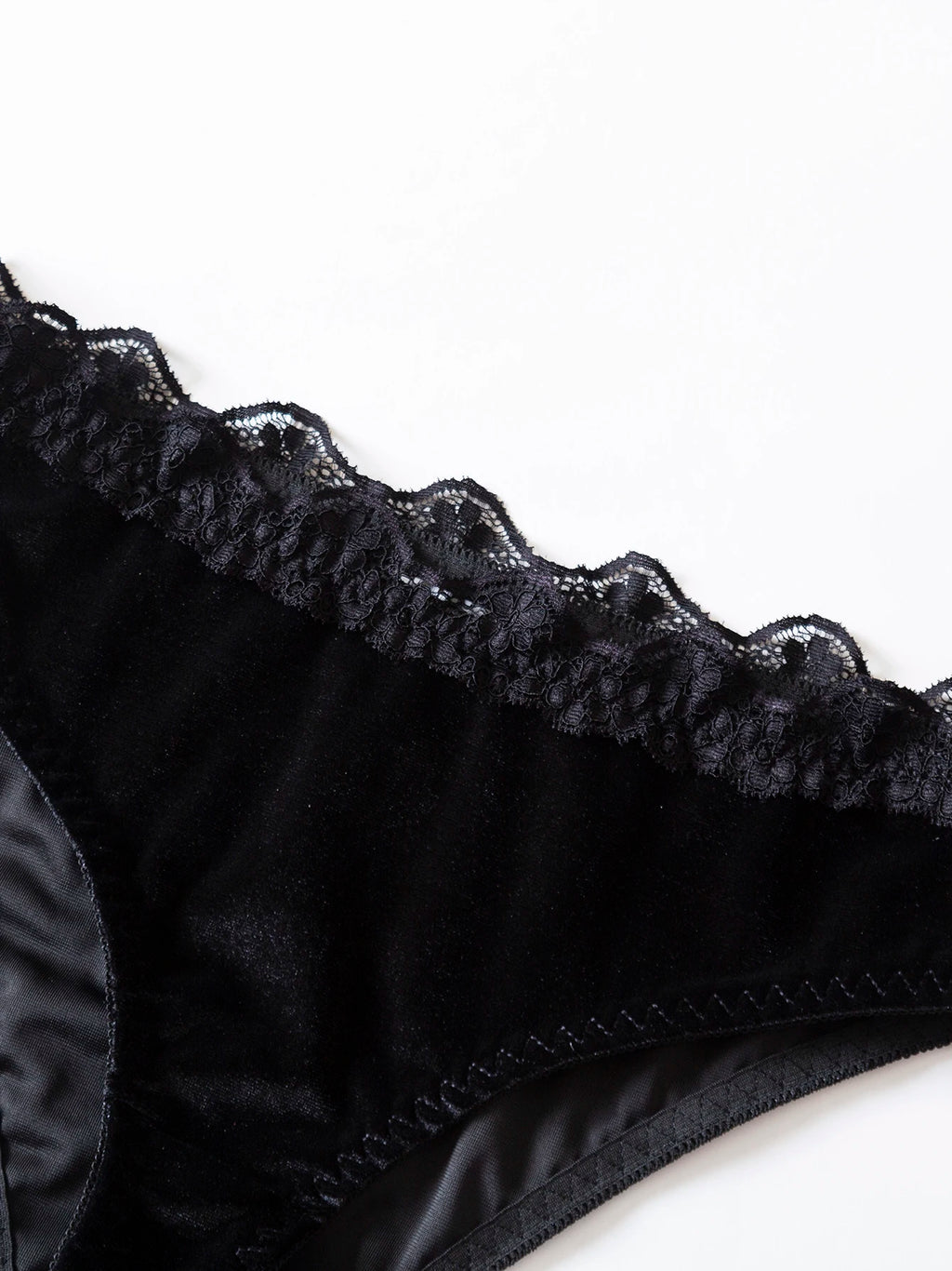 Gothic Cross Charm Black Lace Lingerie Set