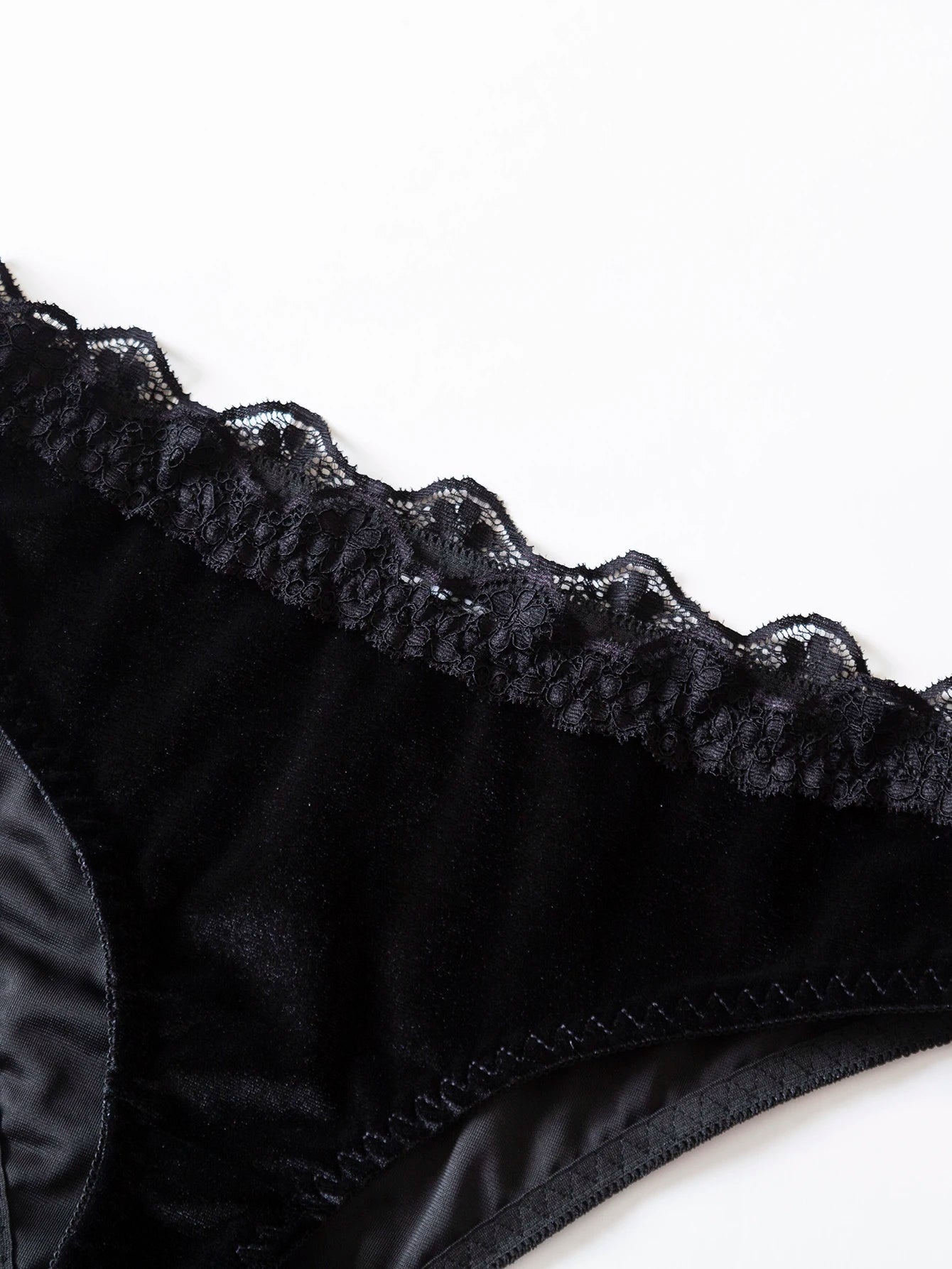 Gothic Cross Charm Black Lace Lingerie Set