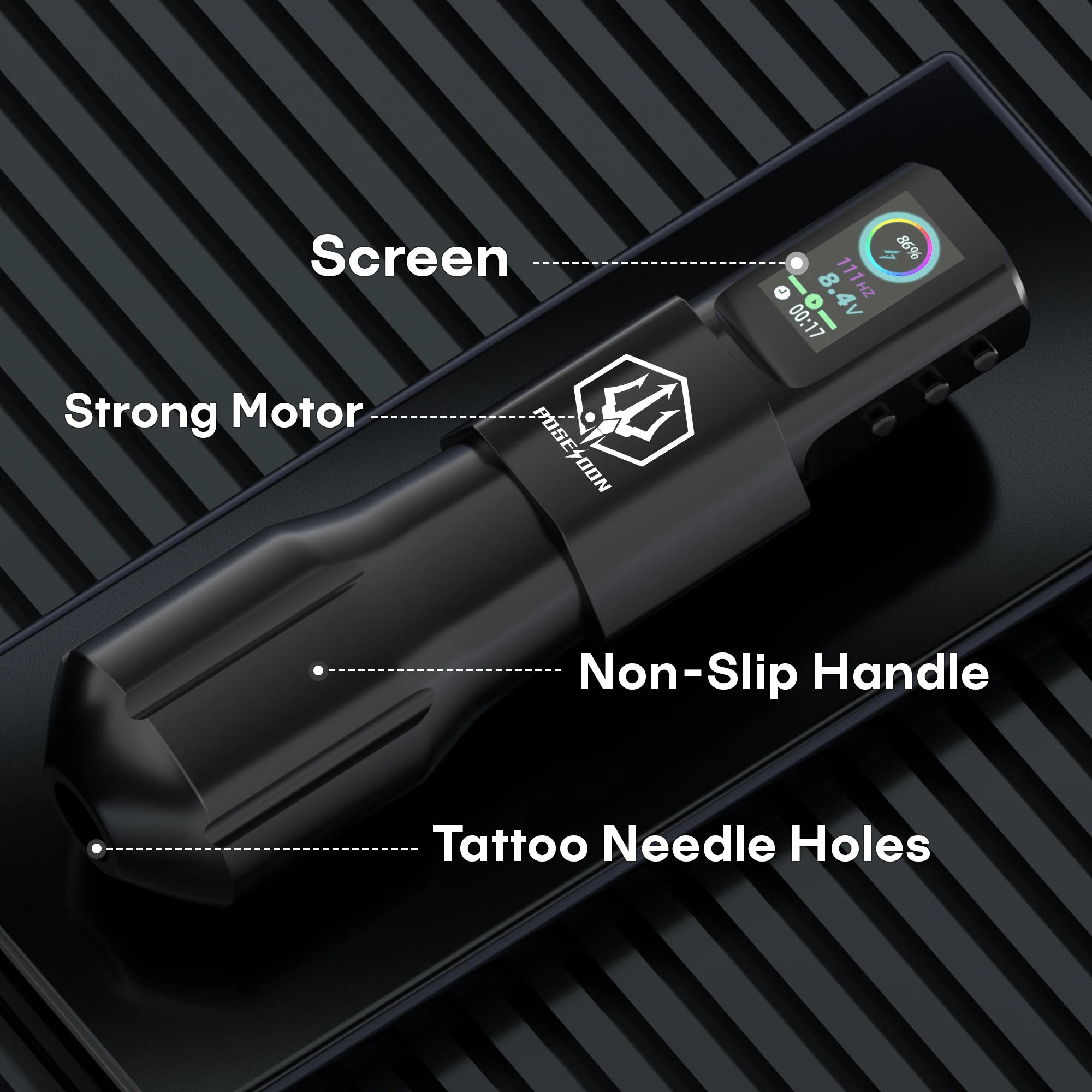 Tattoo Kit POSEIDON Hot Sale Tattoo Pen Kit For Permanent Makeup Tattoo Machine Kit Fashion Tattoo Power Supply Tattoo Gun Kit