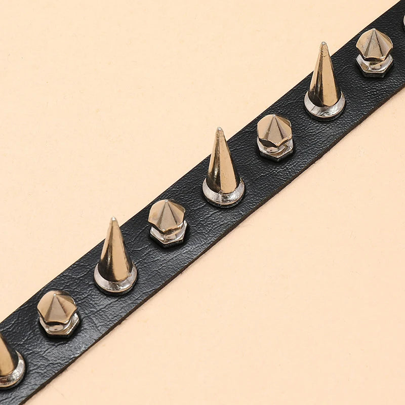 Punk Long Spike Studded Choker