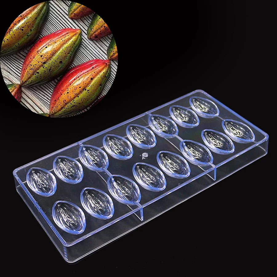 24 Styles Available Plastic Chocolate Mold Creative Rose Heart Diamond Cake Shape Kitchen Household Food Grade Candy Baking Mold