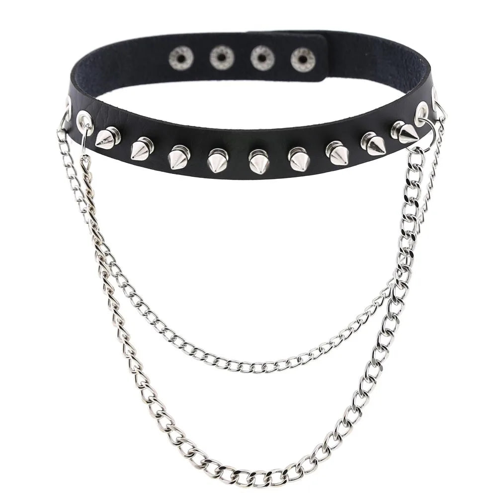 Gothic Punk Spike & Chain Choker Collection