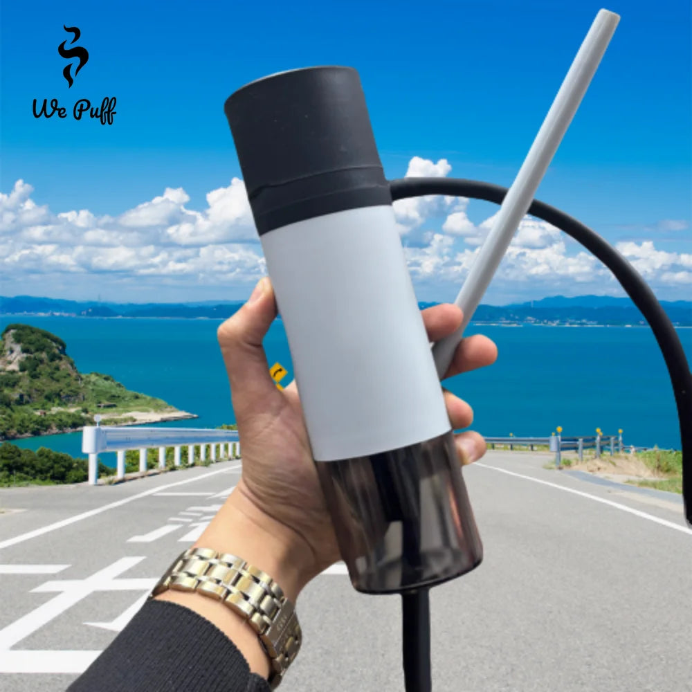 Acrylic 25cm Smoking Pipe Hookah Set with Ceramic Tobacco Grass Bowl Cigarette Holder Portable Shisha Pipa kit Gadgets for men