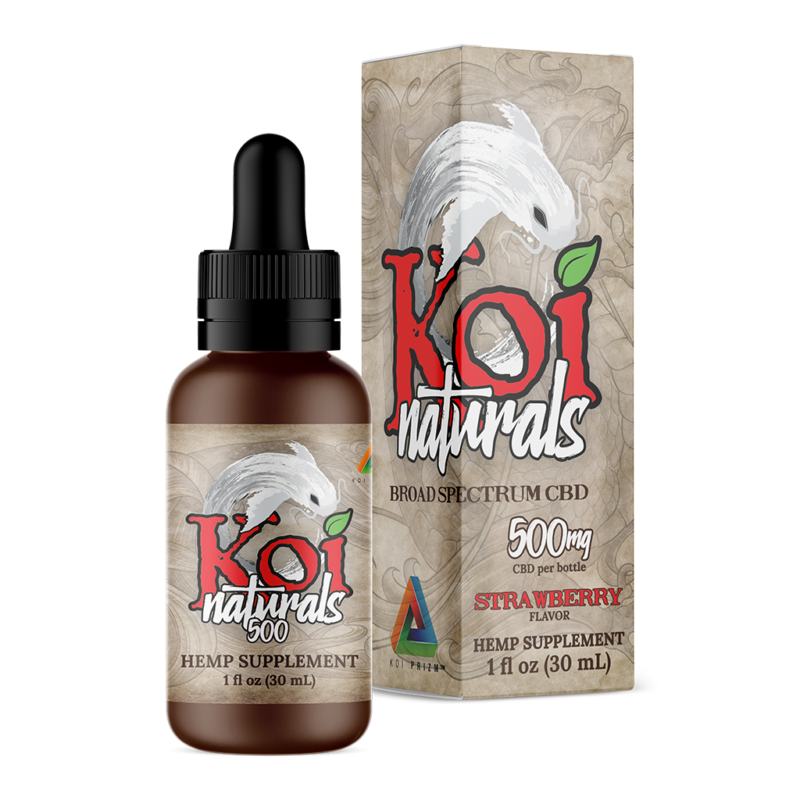 Koi Naturals Broad Spectrum CBD Oil – Strawberry 500 mg – 30 mL