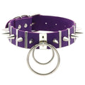 Punk Double O-Ring Spike Choker