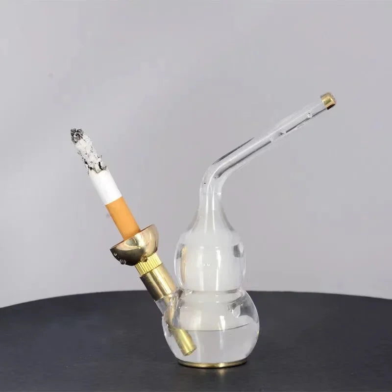 Metal Acrylic water Tabacco pipe Cleanable For 8mm 6mm Cigarette Holder Tar Filtration Microfilter Smoke Pipe Hookah mouthpieces