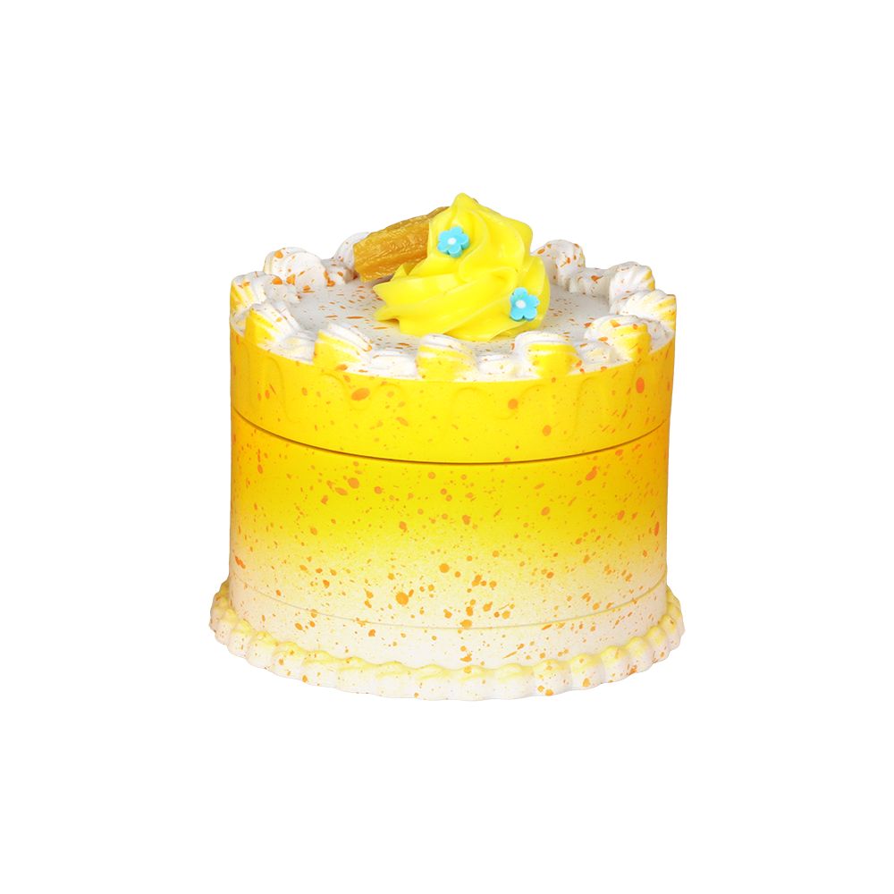 6CT DISPLAY - SeshGear Zinc & Resin Cake Grinder - 3pc / 2.7" / Assorted Styles