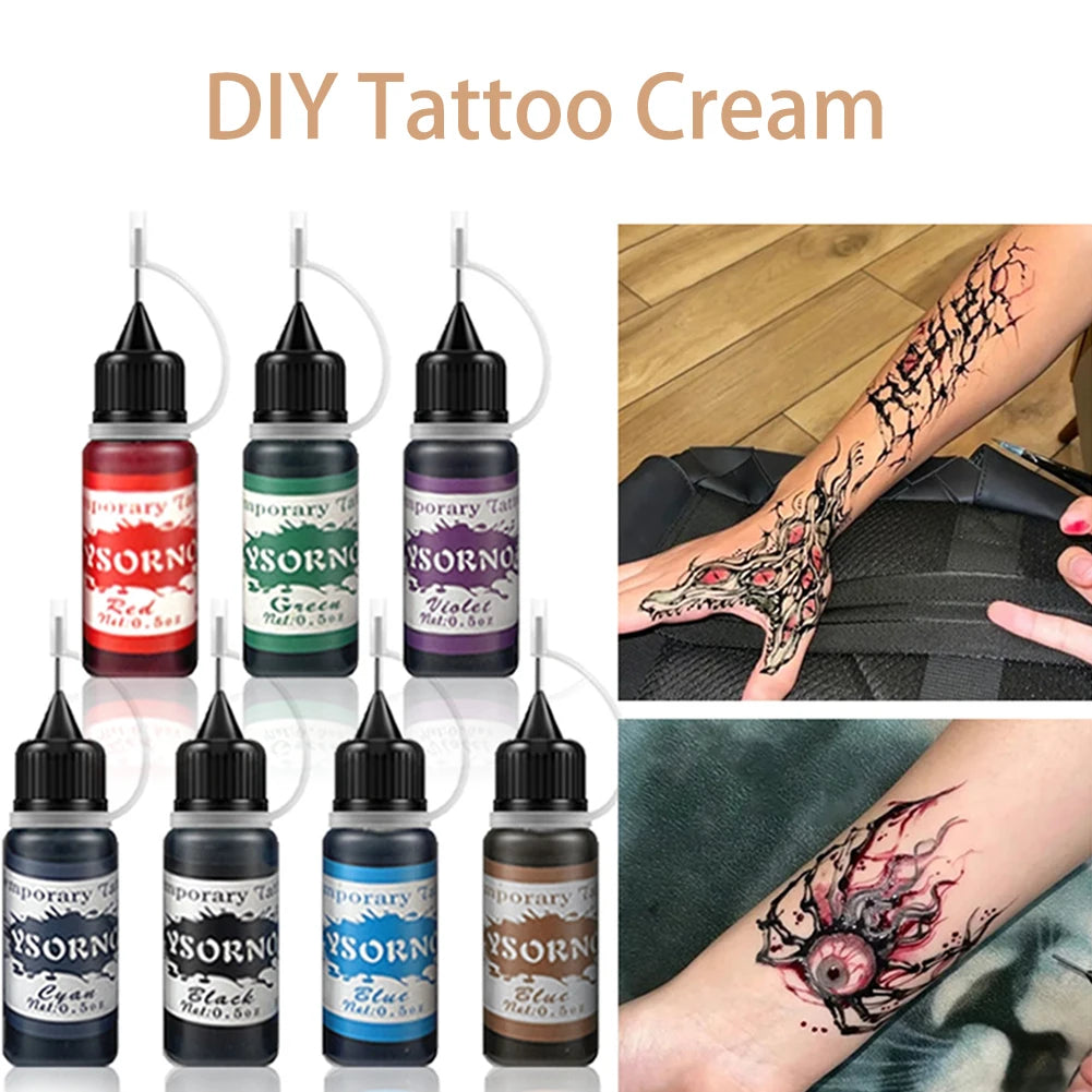 9-Pack 10ml Henna Temporary Tattoo Cones