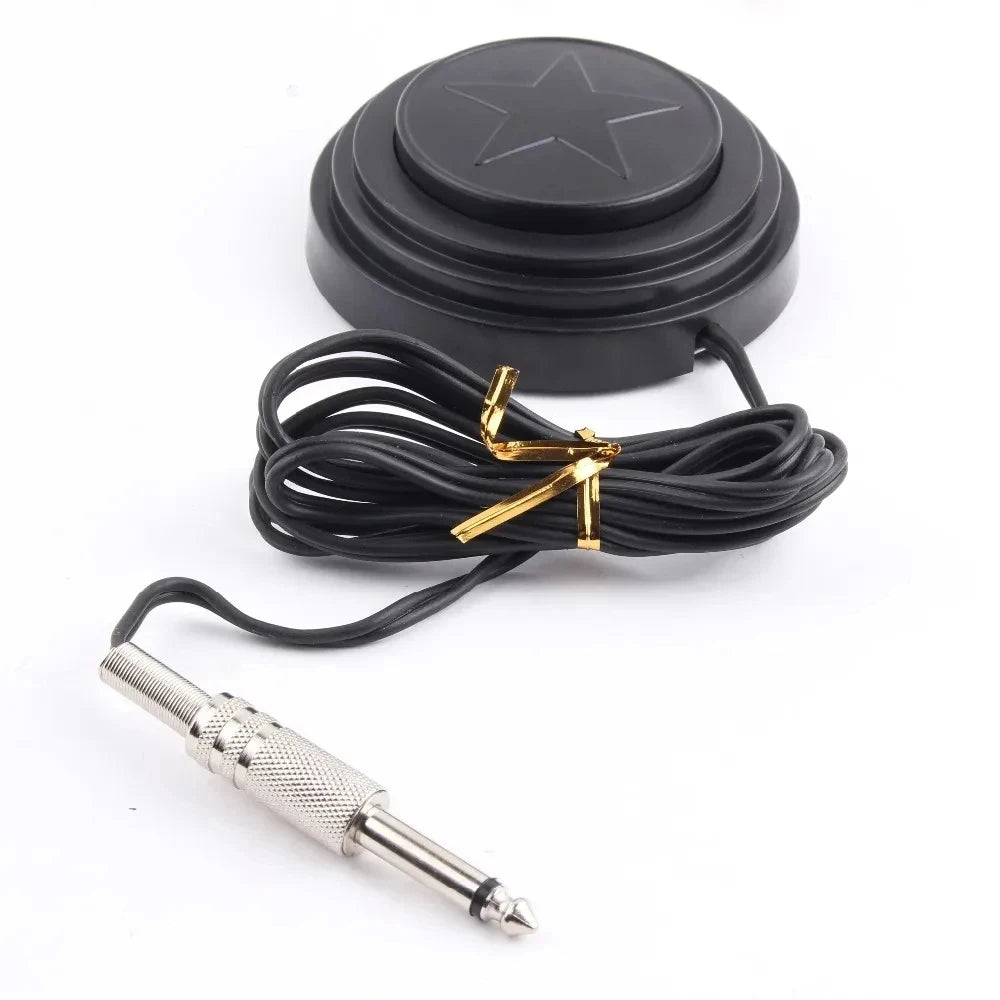 Tattoo Foot Pedal Round Foot Switch with Clip Cord Tattoo Machine Power Supply Controller for Tattoo Machine Power Supply