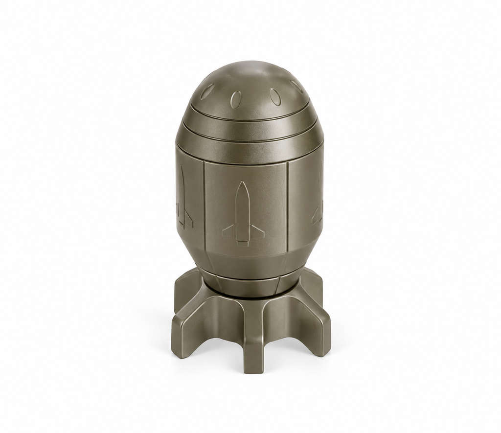 Clickit GH-8152 Atomic Bomb Torch Lighter in Army Green, closed, on white background