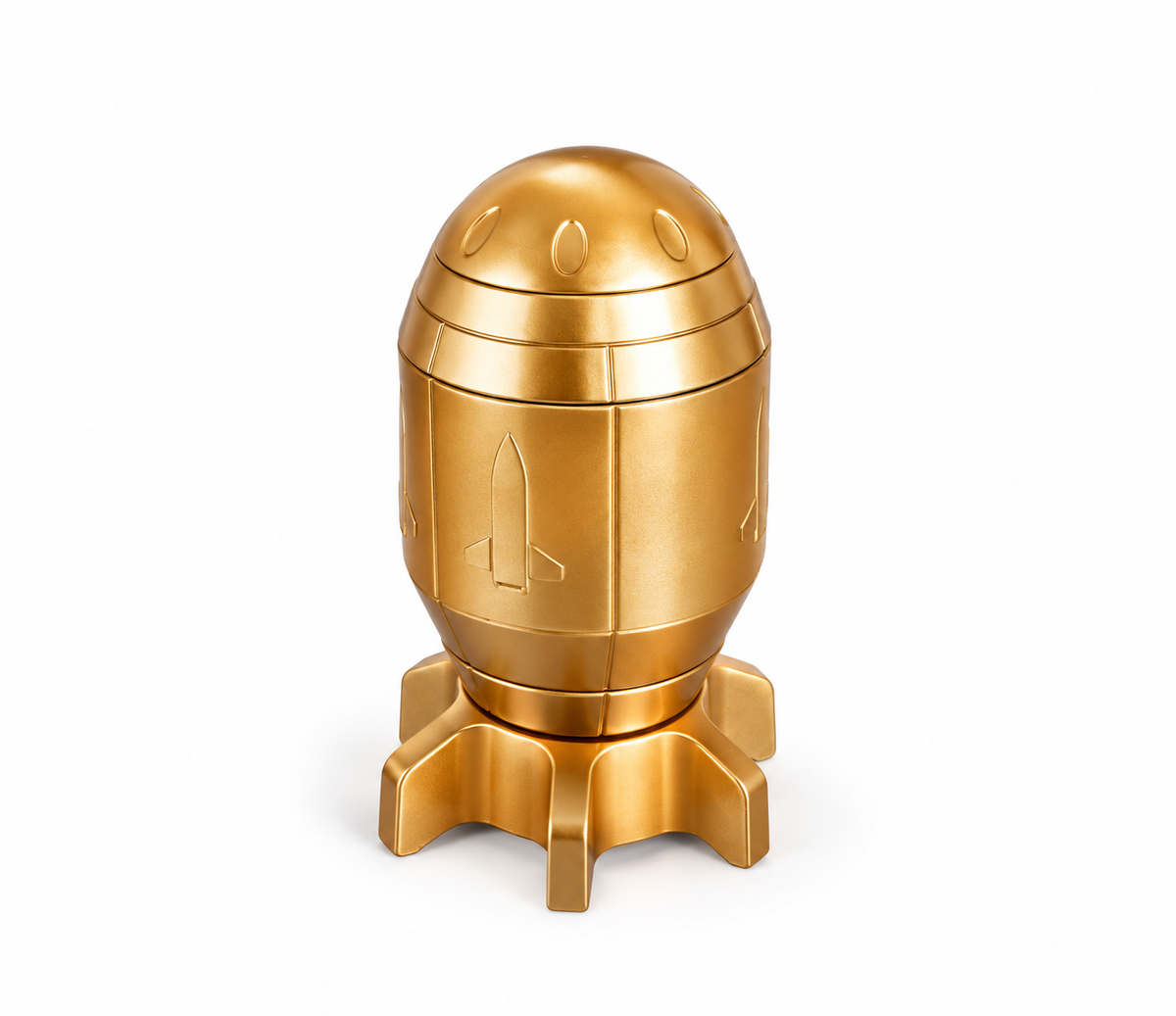 Clickit GH-8152 Atomic Bomb Torch Lighter in Gold, closed, on white background