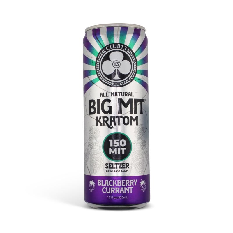 Club13 BIG MIT Blackberry Currant 150 MIT 12oz single can on white background