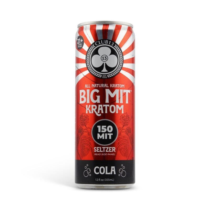 Club13 BIG MIT Cola 150 MIT 12oz single can on white background