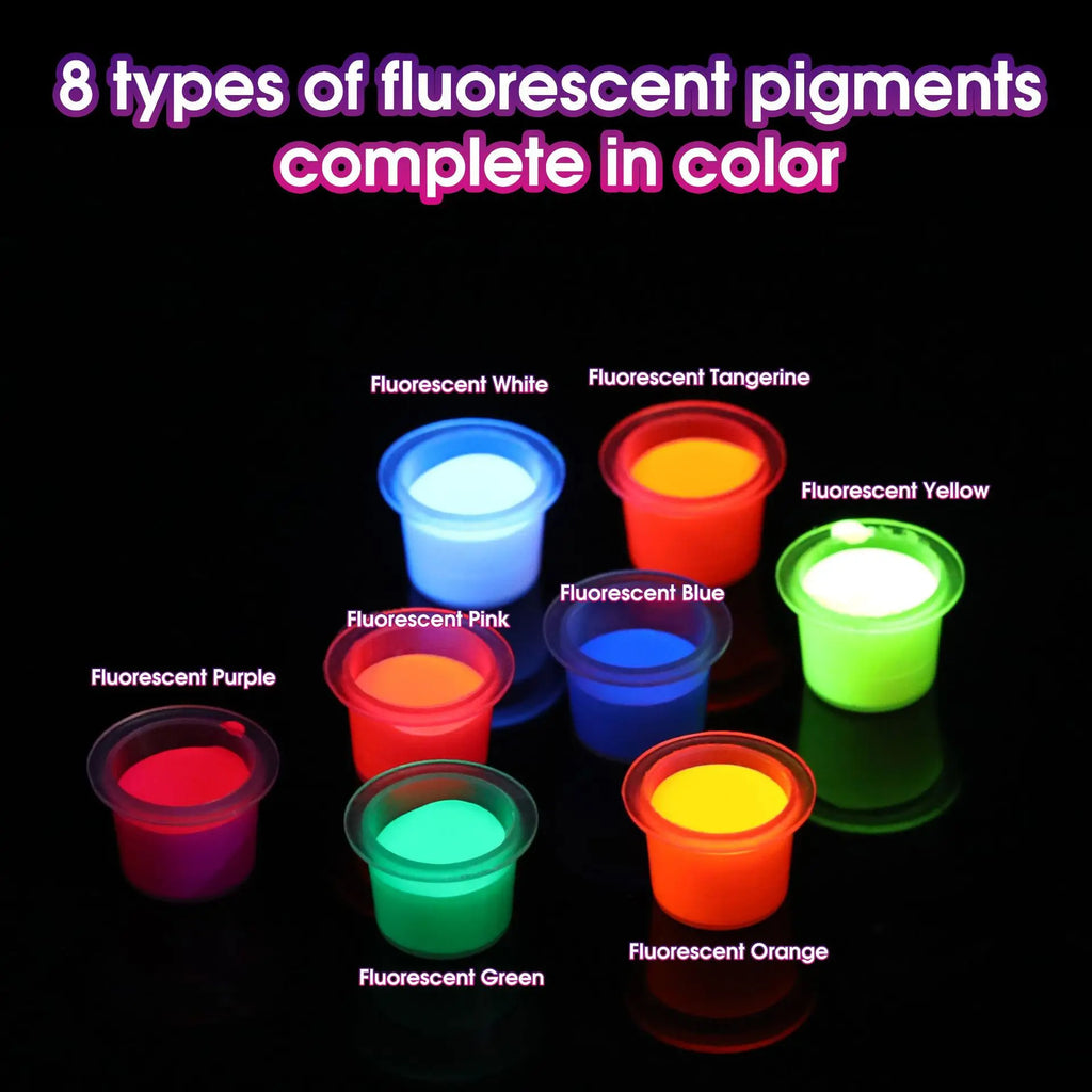 8-Color 5ml Fluorescent UV Tattoo Ink Kit