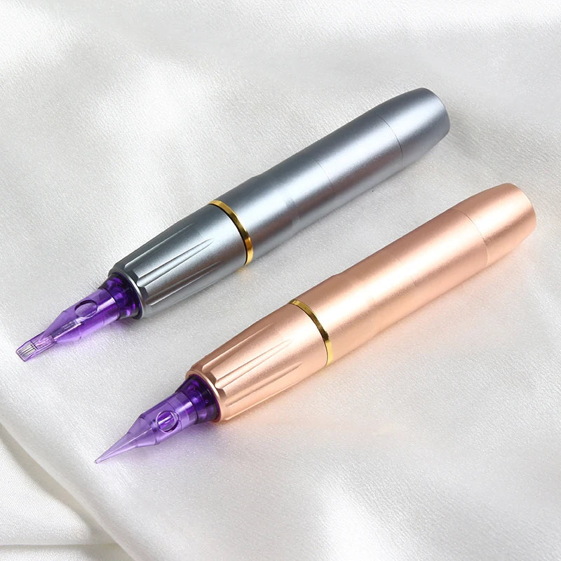 All-in-one Rotary Tattoo Machine Pen RCA Eyebrow Permanent Makeup Power Supply Tattoo Machine 2 Heads Kit