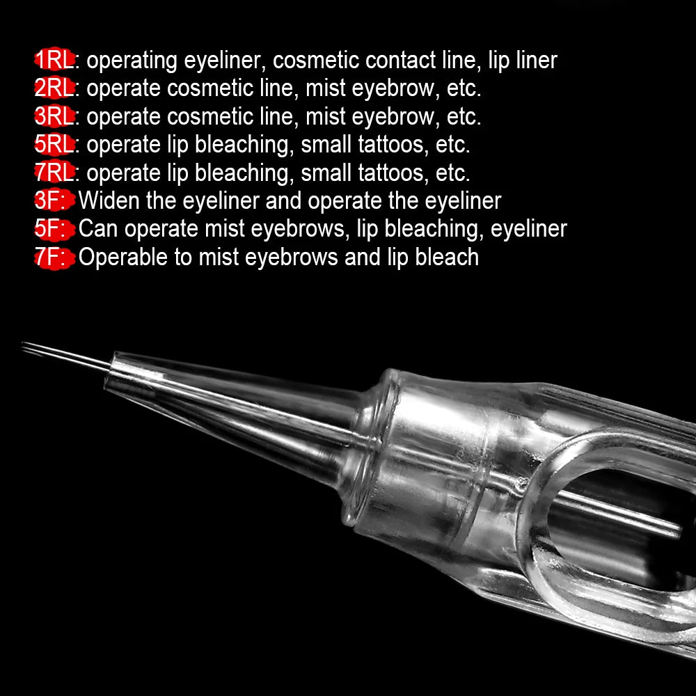 20Pcs Sterilized Tattoo Cartridge Needles 0.30MM PMU Permanent Eyebrow