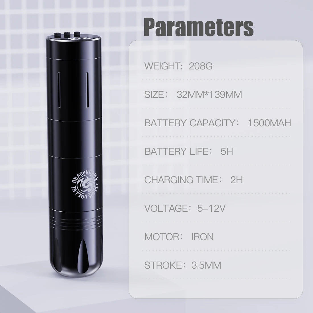 Dragonhawk X3 Full Kit Wireless Tattoo Pen 2 Batteries Complete Guns 20 Beginner Rotary Tattoo Machine Set Makeup Supplies