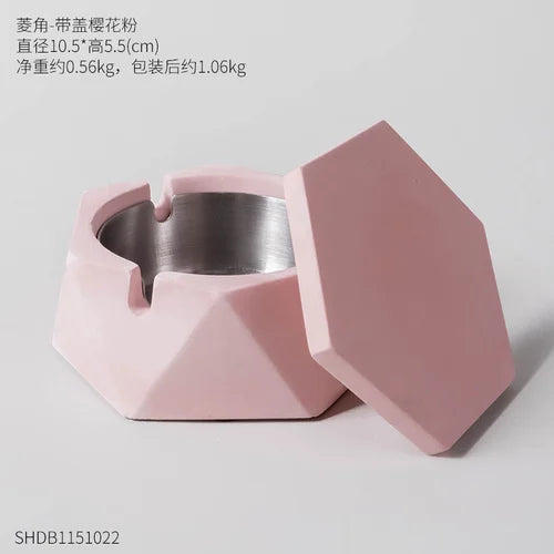 Car Ashtray Cement Drop Resistance Ash Tray Holder Gift for Boyfriend Ashtrays with Lids Decoration