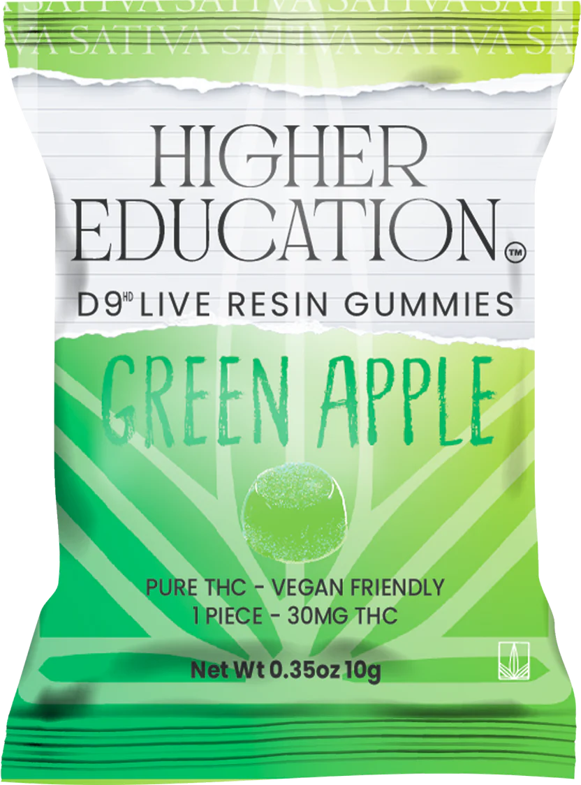 Higher Education 1200mg D9 Live Resin Gummies (30mg ea) 40ct