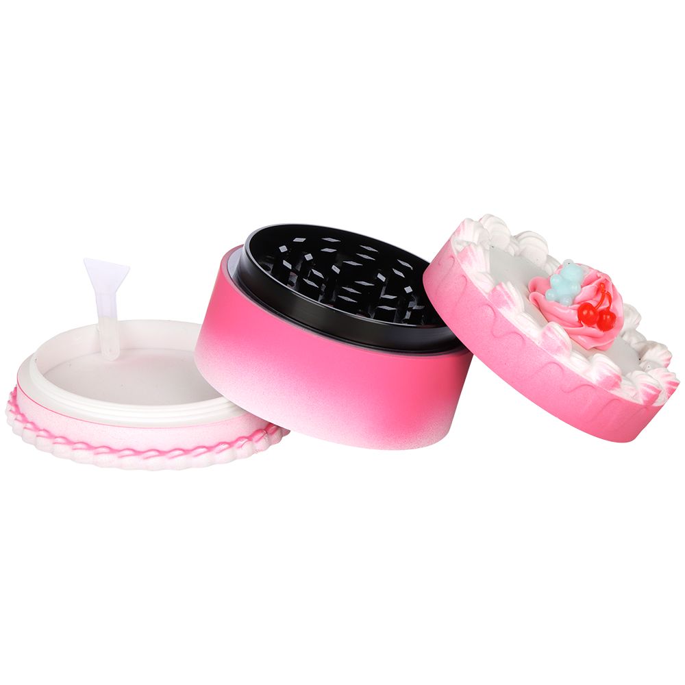 6CT DISPLAY - SeshGear Zinc & Resin Cake Grinder - 3pc / 2.7" / Assorted Styles