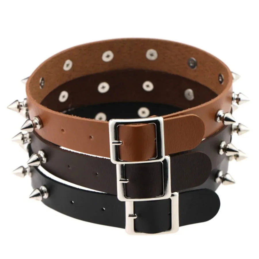 Punk Spiked Bell Choker